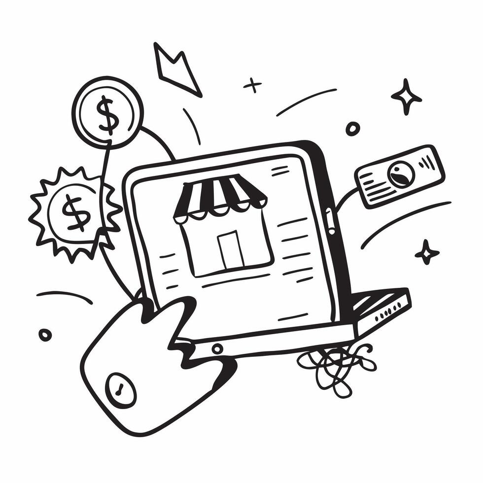 Online summer sale shopping concept as High resolution image of online summer sale shopping with a glossy backdrop showcasing the convenience and excitement of finding deals from t Dynamic Set 2 vector