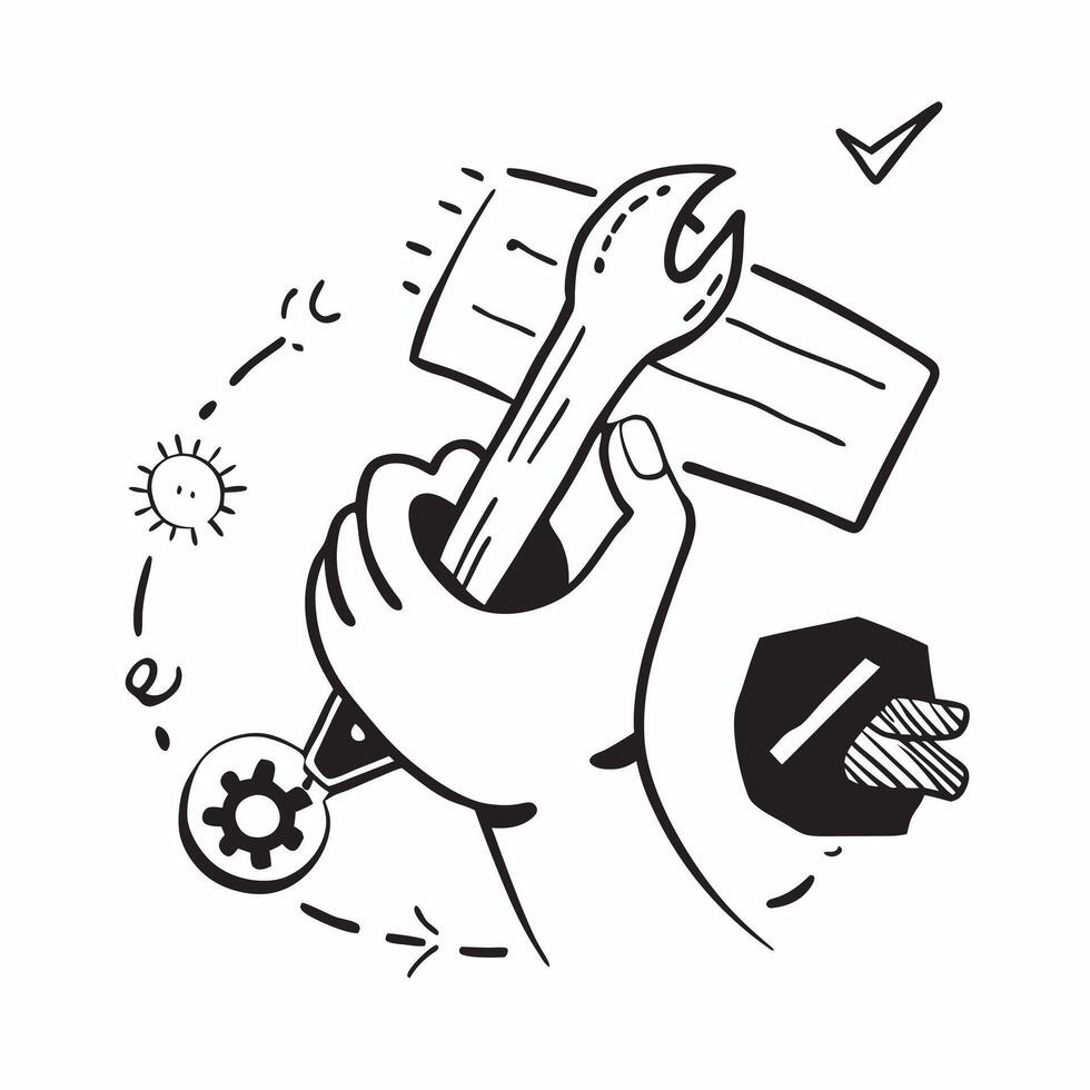 On maintenance symbol with copy space for project planning concept as An artistic rendering of an on maintenance symbol with spacious copy space suitable for project planning goal Dynamic vector