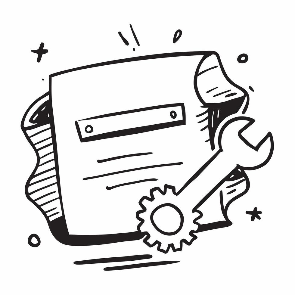 On maintenance icon with ample space for text and graphics concept as An iconographic on maintenance design offering ample space for both text and graphics perfect for illustrating Dynamic vector