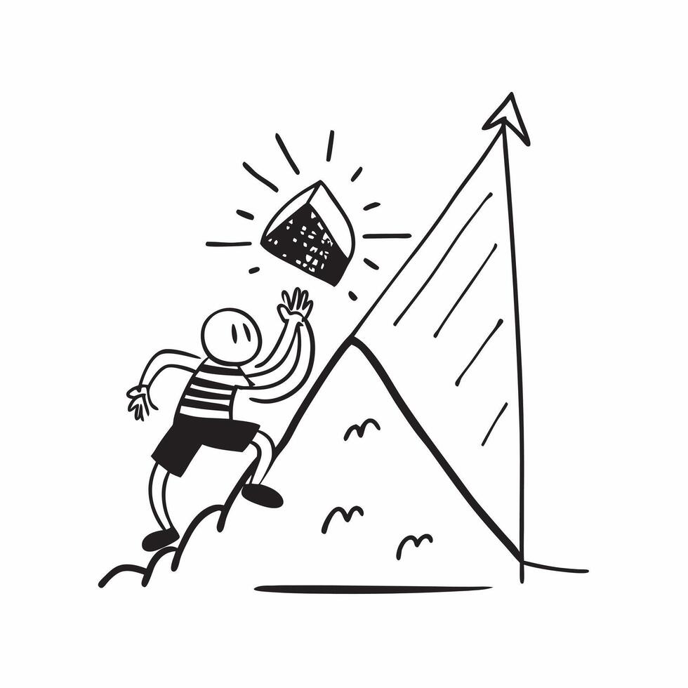 Mountain climber reaching the summit concept as A determined mountain climber reaches the summit embodying perseverance and achievement Ideal for adventure and motivational ads i Dynamic vector