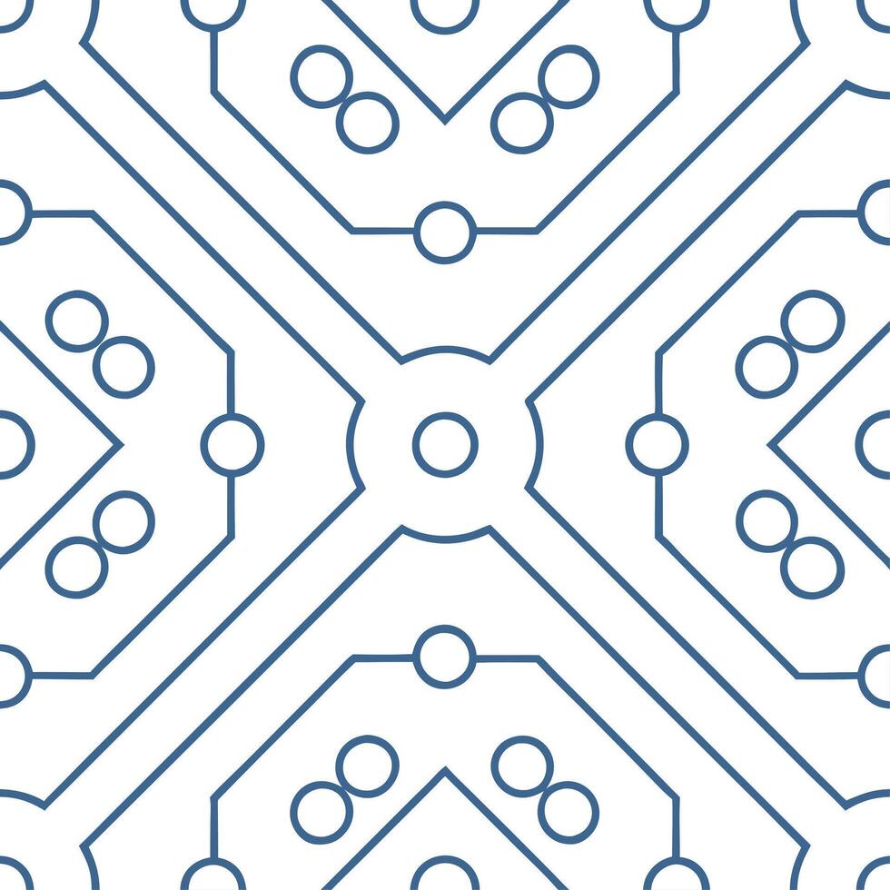 Modern techno circuits tile pattern featuring crisp digital lines and intricate circuit overlays isolated white balance exuding futuristic precision concept as Crisp digital lines Dynamic vector