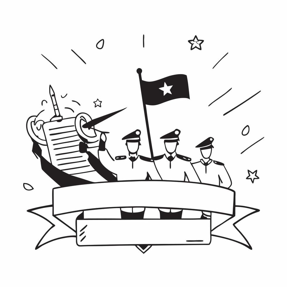 Military parade on Independence Day concept as High resolution image of a military parade on Independence Day with a glossy backdrop showcasing the honor and pride of the nations a Dynamic Set 2 vector