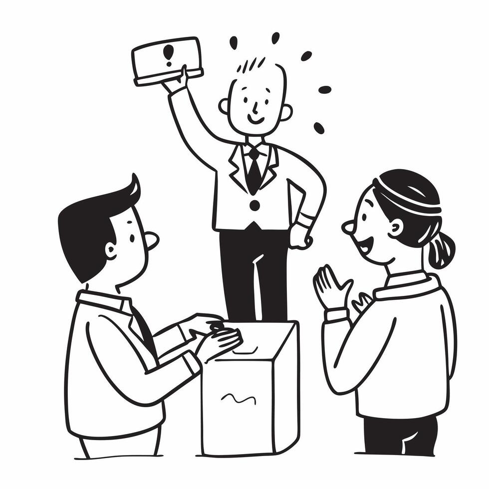 Manager giving safety instructions during a holiday party concept as High resolution image of a manager giving safety instructions during a holiday office party highlighting the im Dynamic vector