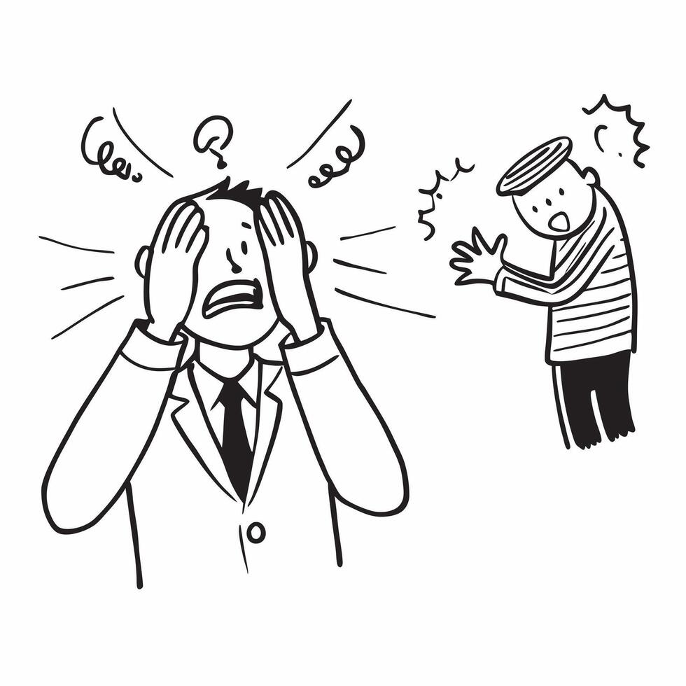 Manager directing crisis communication concept as High resolution image of a manager directing crisis communication with a panicked atmosphere emphasizing the importance of clear m Dynamic vector