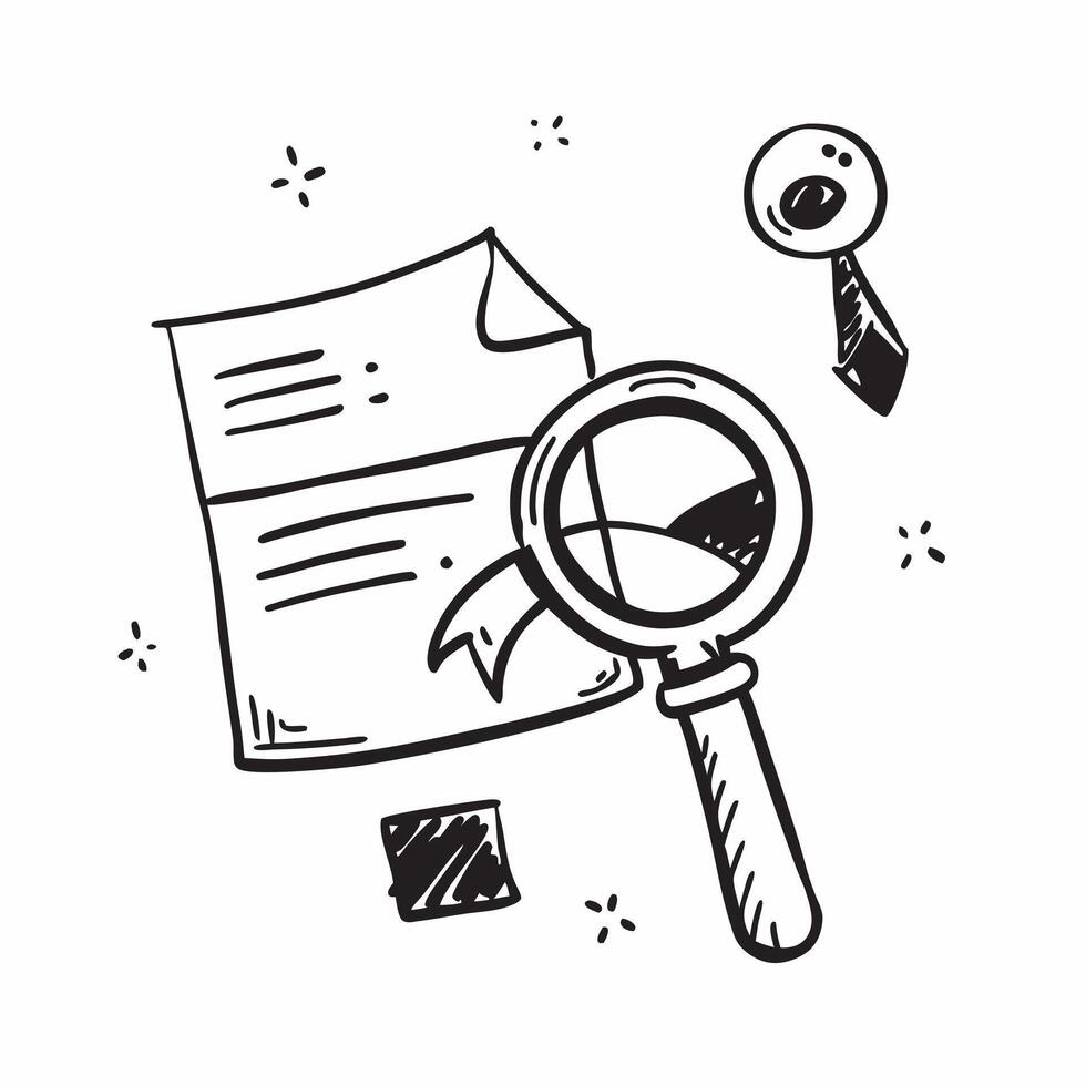 Magnifying glass and tie icon with copy space for candidate evaluations concept as A modern magnifying glass and tie icon design with generous copy space perfect for enhancing cand Dynamic vector