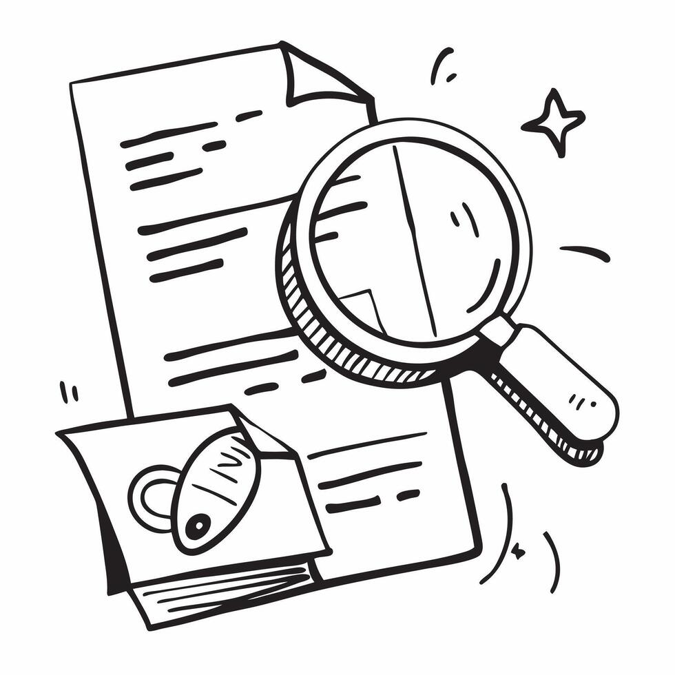Magnifying glass and job application icon with space for text and graphics on a blue background concept as A modern magnifying glass and job application icon design featuring space Dynamic vector