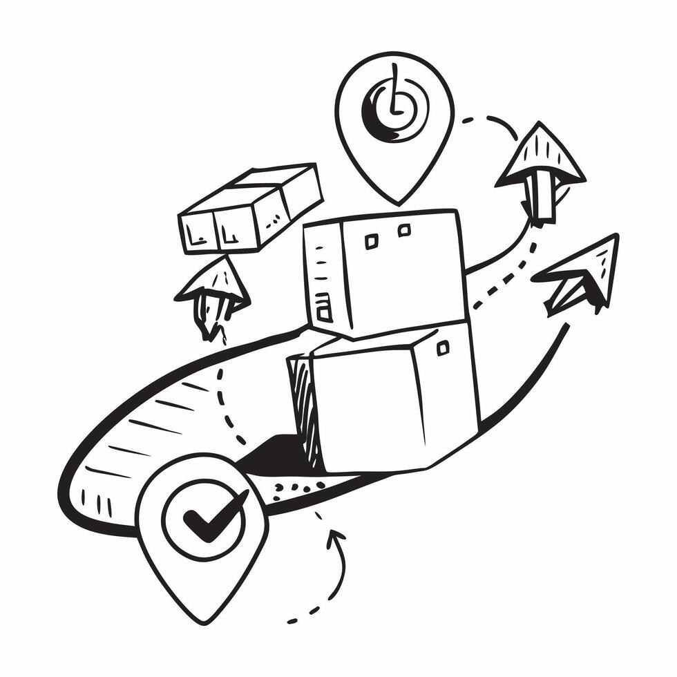 Logistic symbol with copy space for project planning concept as An artistic rendering of a logistic symbol with spacious copy space suitable for project planning goal setting and s Dynamic vector