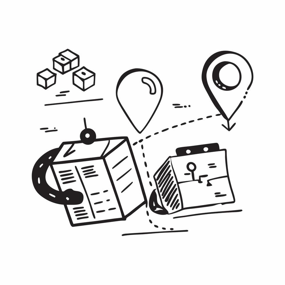 Logistics symbol with copy space for print materials concept as A versatile logistics symbol with ample copy space suitable for print materials like brochures flyers and posters to Dynamic vector