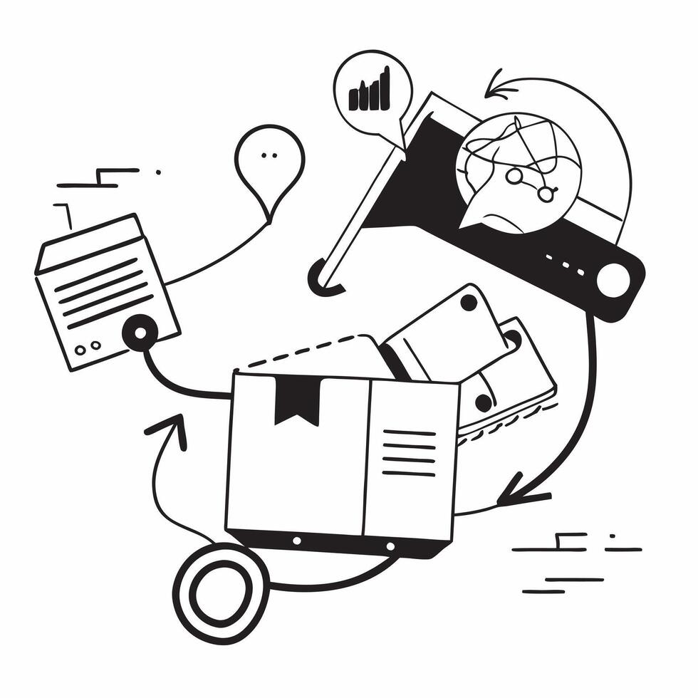 Logistic symbol with copy space for email newsletters concept as A modern logistic symbol with ample copy space perfect for email newsletters and digital communications highlightin Dynamic vector