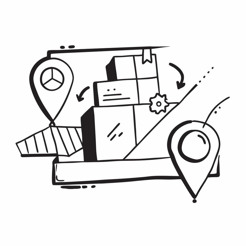 Logistic symbol with copy space for presentations concept as A sleek logistic symbol with ample copy space perfect for business presentations and slideshows that highlight supply c Dynamic vector