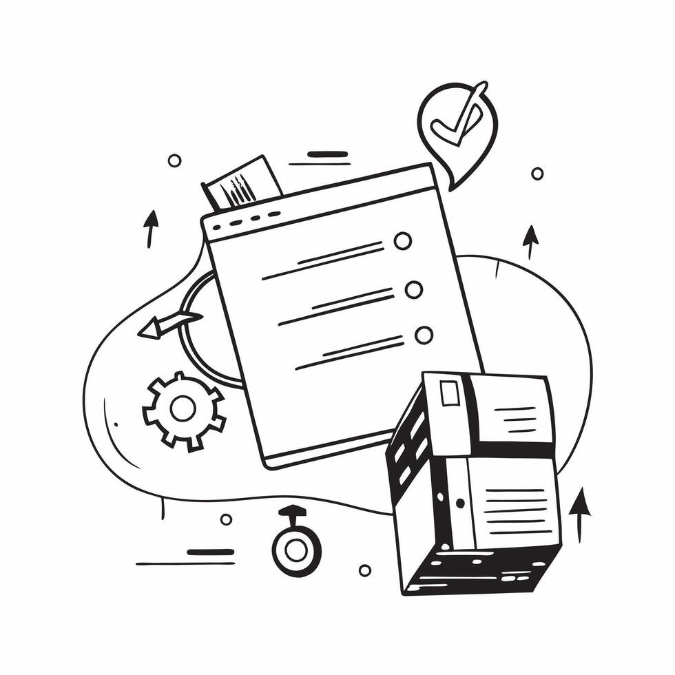 Logistic illustration with space for text and graphics concept as An illustrative logistic design featuring ample space for both text and graphics perfect for illustrating supply c Dynamic Set 2 vector