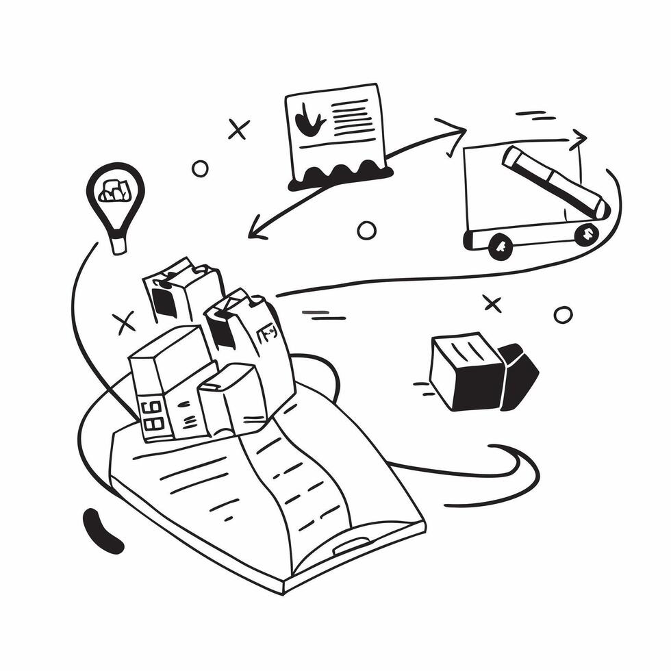 Logistic illustration with space for text and graphics concept as An illustrative logistic design featuring ample space for both text and graphics perfect for illustrating supply c Dynamic vector