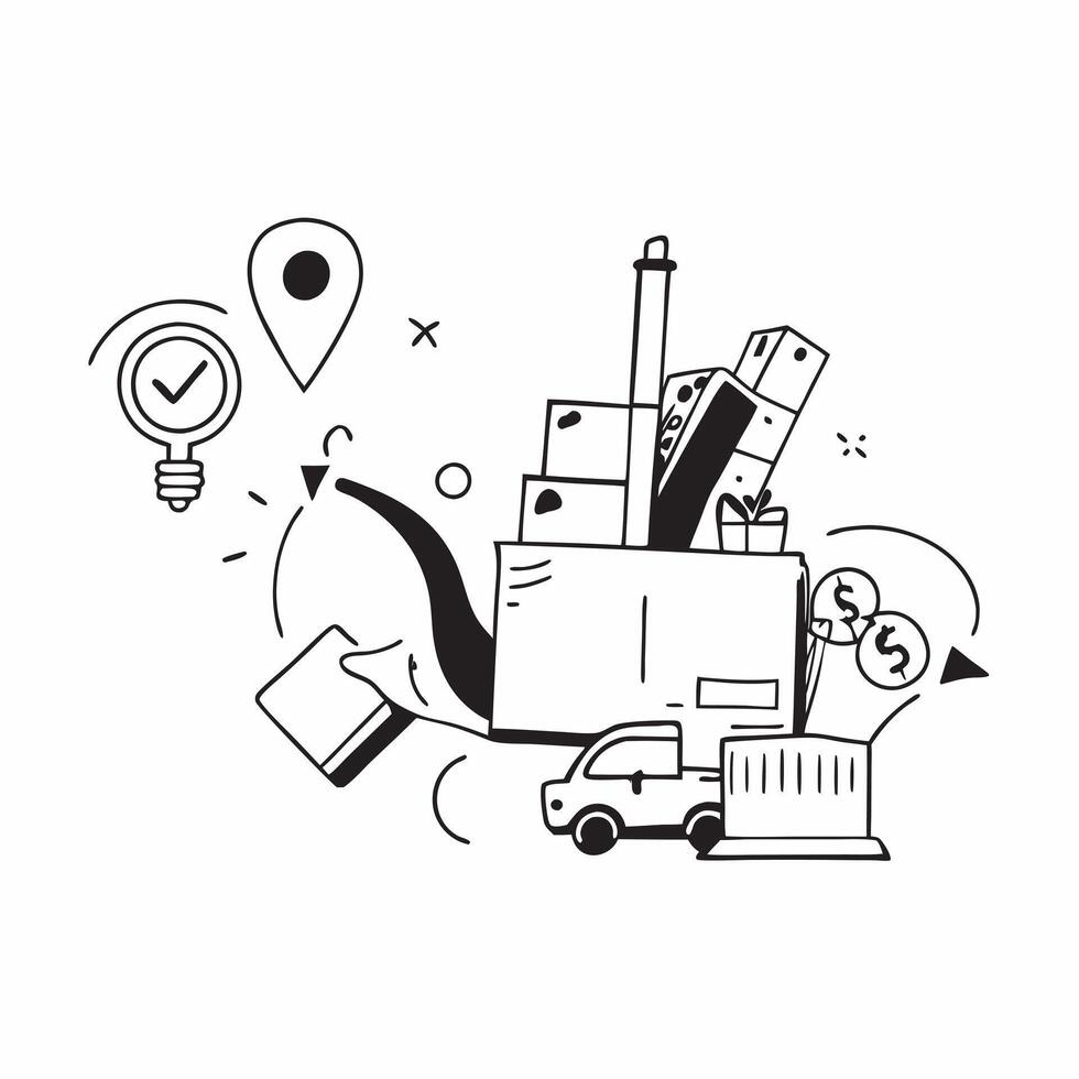 Logistic illustration with copy space for business reports concept as A visually appealing logistic illustration with copy space designed to enhance business reports and presentati Dynamic Set 6 vector