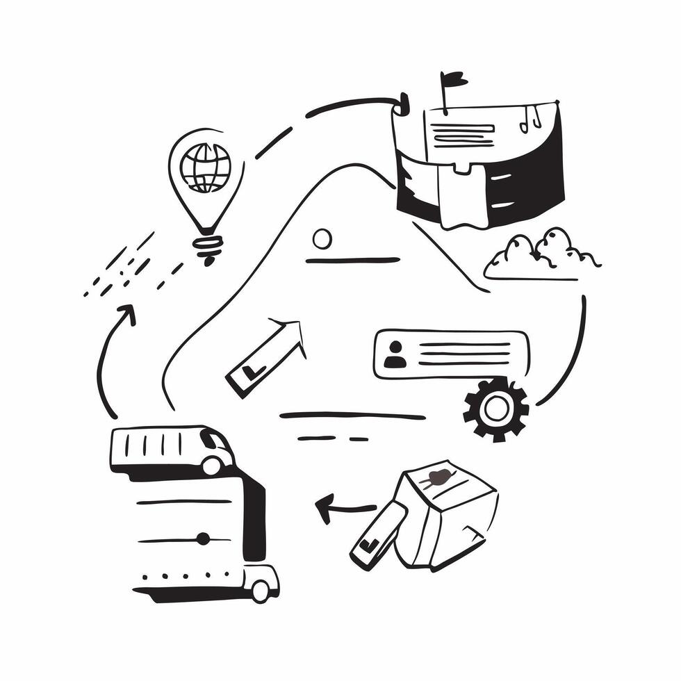Logistic illustration with copy space for business reports concept as A visually appealing logistic illustration with copy space designed to enhance business reports and presentati Dynamic Set 3 vector