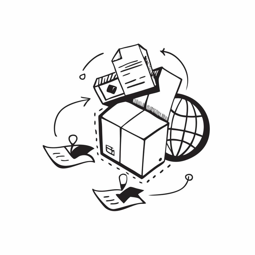 Logistic icon with copy space for business newsletters concept as A modern logistic icon design with ample copy space perfect for business newsletters and corporate communications Dynamic vector