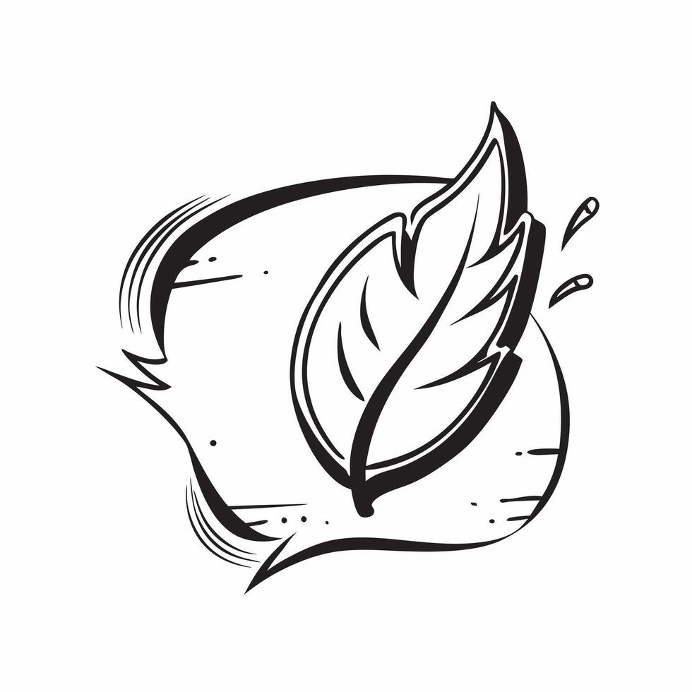 Leaf icon with copy space on a white background concept as A image of a leaf icon with generous copy space on a white background ideal for natural health and eco friendly th Dynamic Set 2 vector