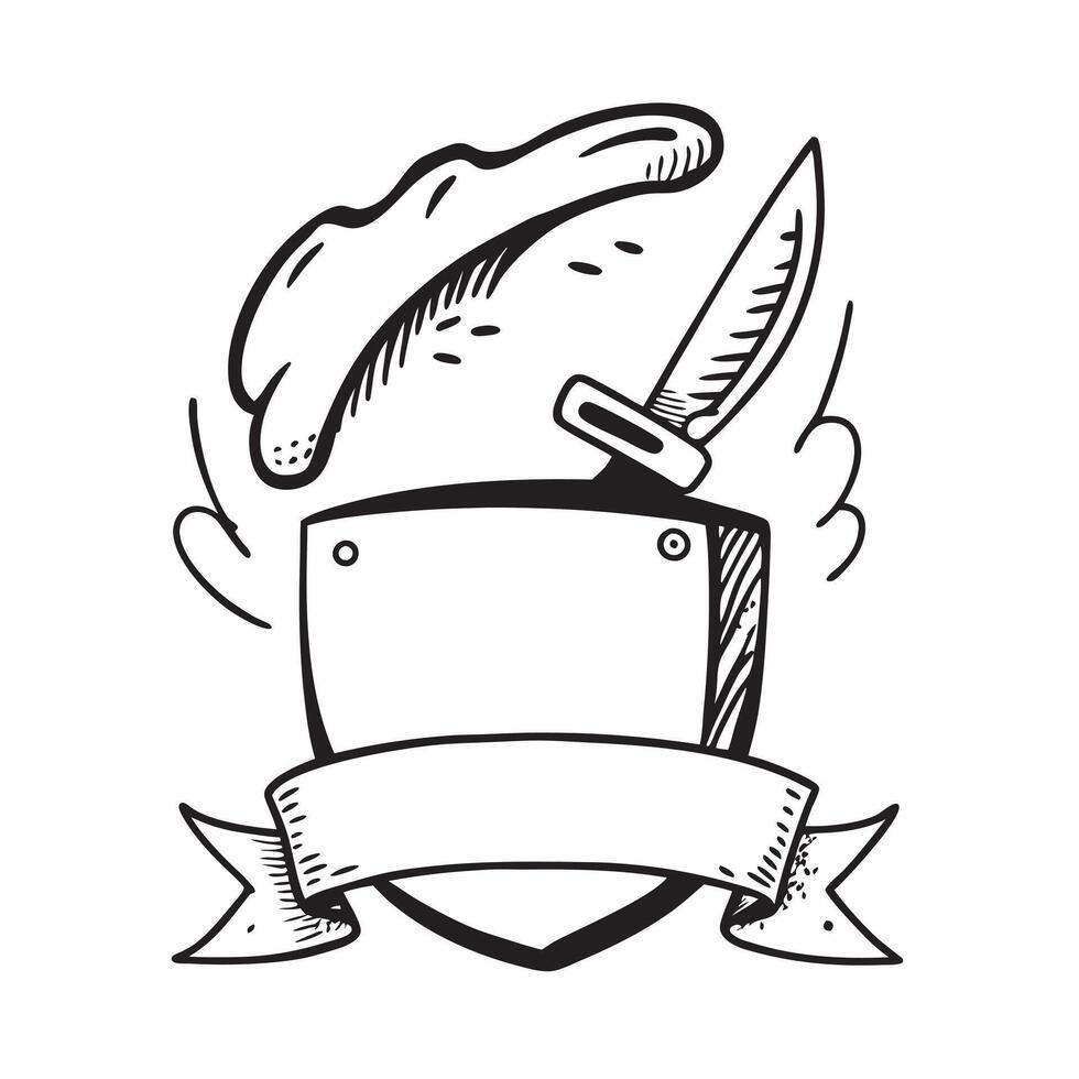 Knife and cutting board icon with blank space for custom branding concept as A customizable knife and cutting board icon with blank space for adding custom branding elements making Dynamic vector