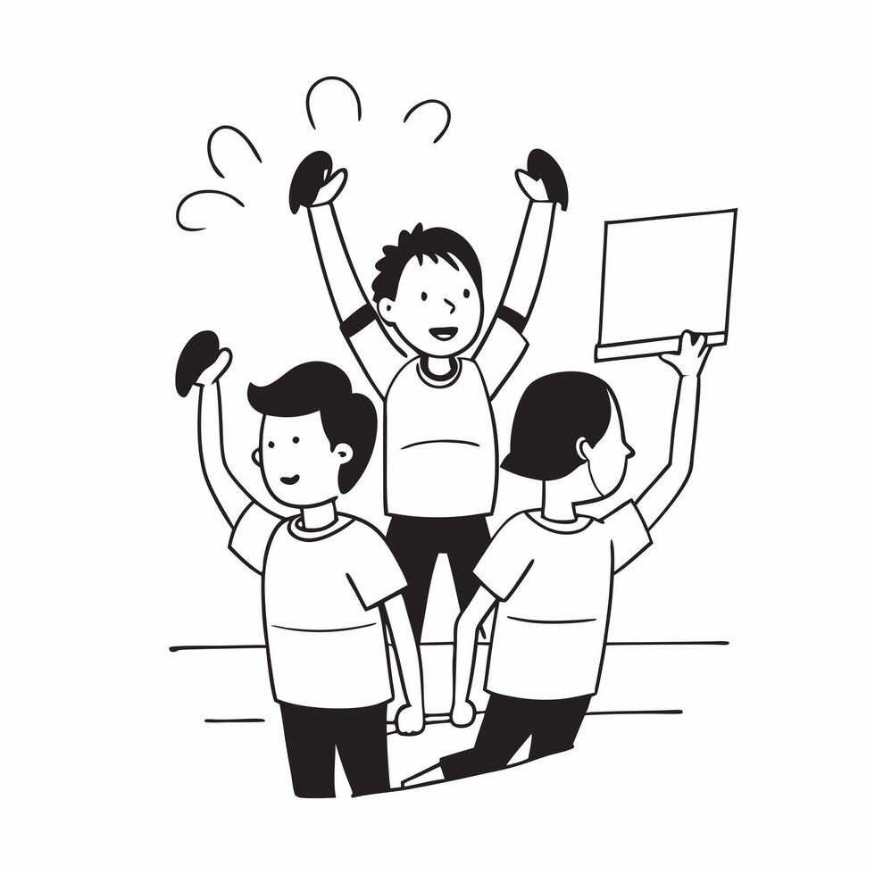 Kids in gym class concept as High resolution image of kids participating in gym class with a glossy backdrop highlighting the importance of physical activity and teamwork in the ne Dynamic vector