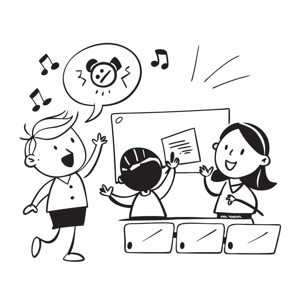 Kids at music class concept as High resolution image of kids enjoying music class with a glossy backdrop highlighting their creativity and excitement for the new school year in Ph Dynamic Set 2 vector