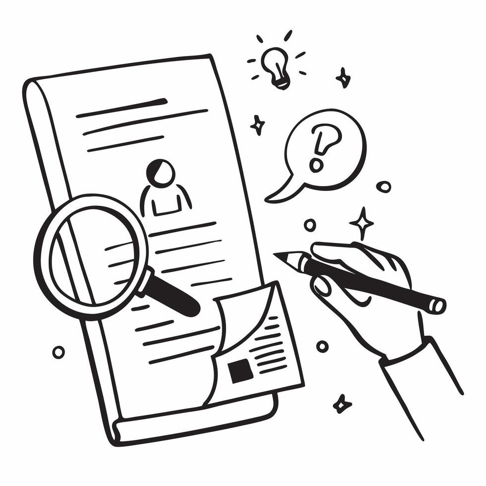Job application and magnifying glass icon with space for text and icons on a clean background concept as A versatile job application and magnifying glass icon featuring space for b Dynamic vector