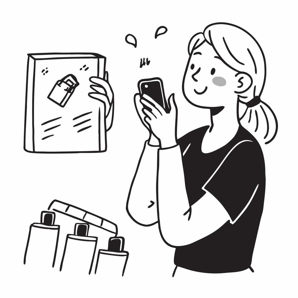 Influencer reviewing a mockup skincare set concept as An influencer reviews a mockup skincare set emphasizing the benefits of each product Ideal for skincare and beauty ads in Ph Dynamic vector