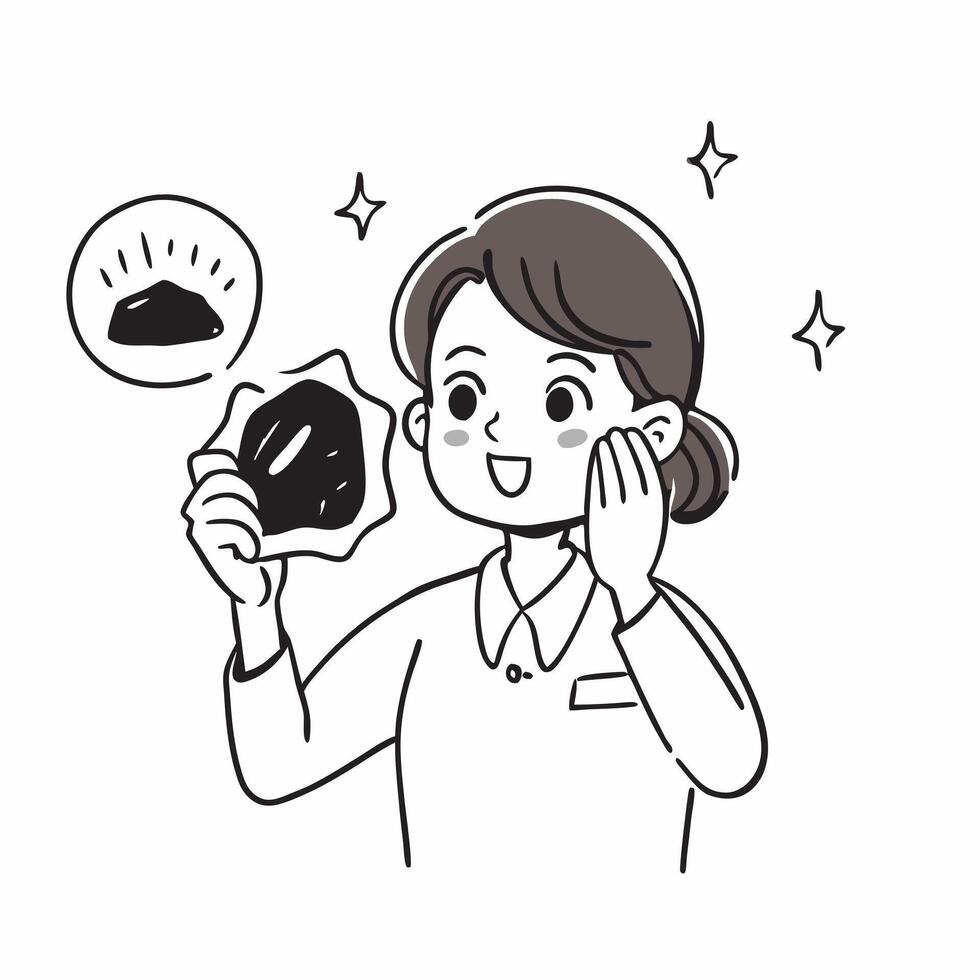 Influencer demonstrating a mockup charcoal mask concept as An influencer demonstrates a mockup charcoal mask focusing on deep cleansing and detoxification Perfect for skincare and Dynamic vector