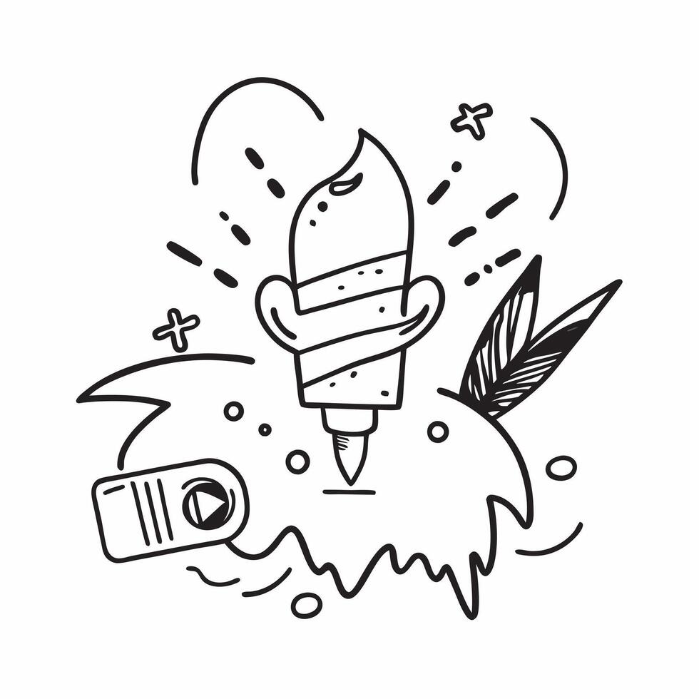 Ice cream cone and tropical drink icon with copy space for social media posts concept as An illustrative ice cream cone and tropical drink icon with copy space tailored for social Dynamic vector