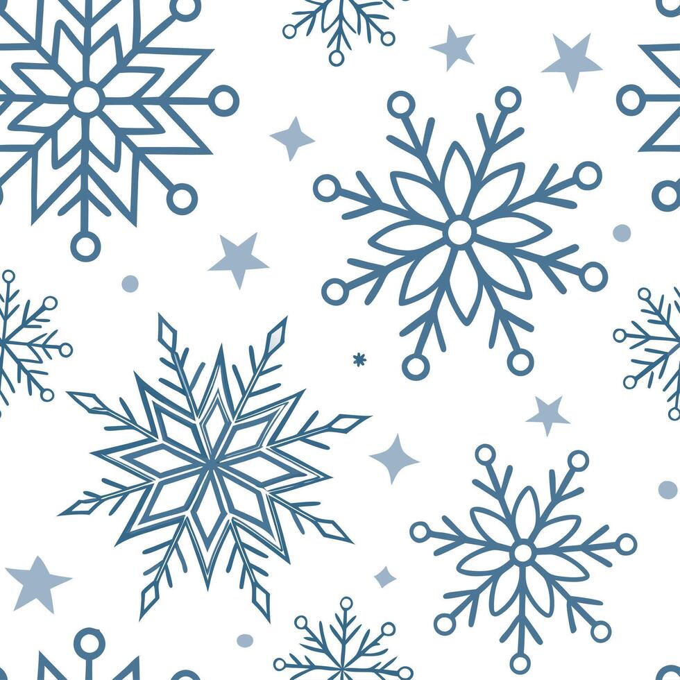 Icy blue frost seamless tile pattern with shimmering snowflakes and crystal accents concept as Shimmering snowflakes and crystal accents create an icy blue frost seamless tile patt Dynamic vector