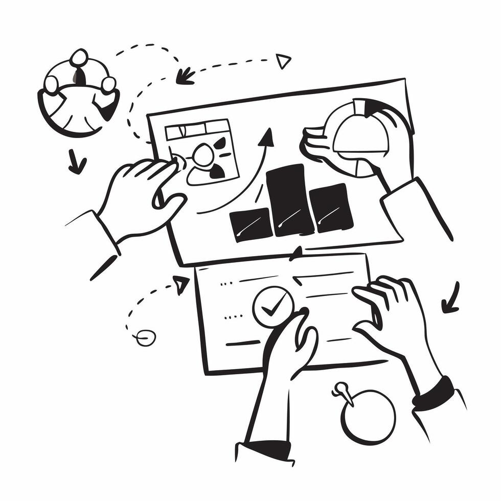 HR team collaborating on a diversity and inclusion strategy concept as A illustration of an HR team collaborating on a diversity and inclusion strategy using charts and digi Dynamic vector