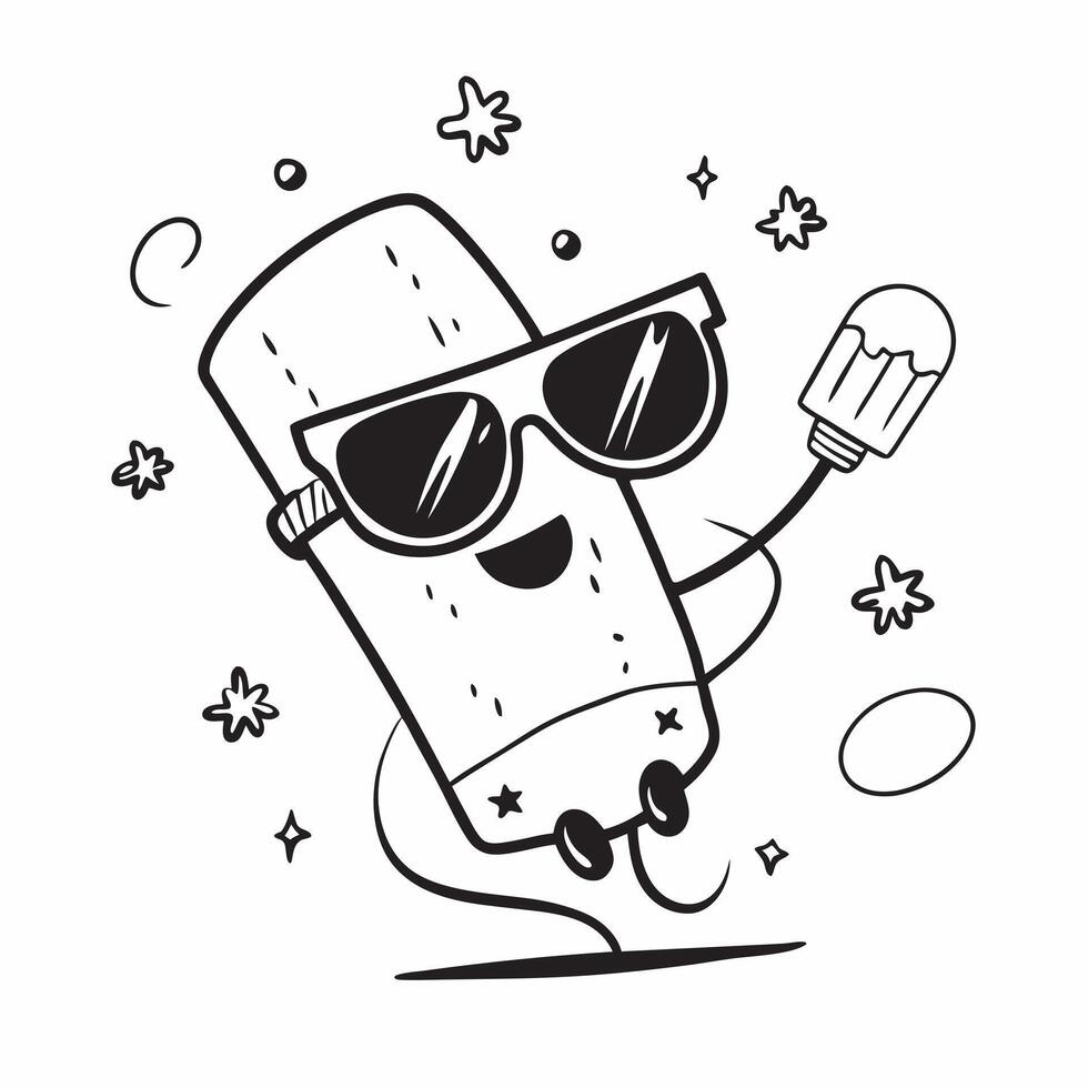 Ice cream and sunglasses icon with copy space for summer presentations concept as A visually appealing ice cream and sunglasses icon with copy space designed to enhance summer pres Dynamic vector