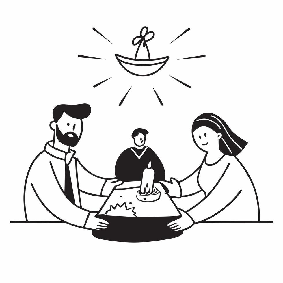 Hispanic family enjoying a traditional meal concept as High resolution image of a Hispanic family enjoying a traditional meal with a festive backdrop highlighting culinary heritage Dynamic Set 2 vector