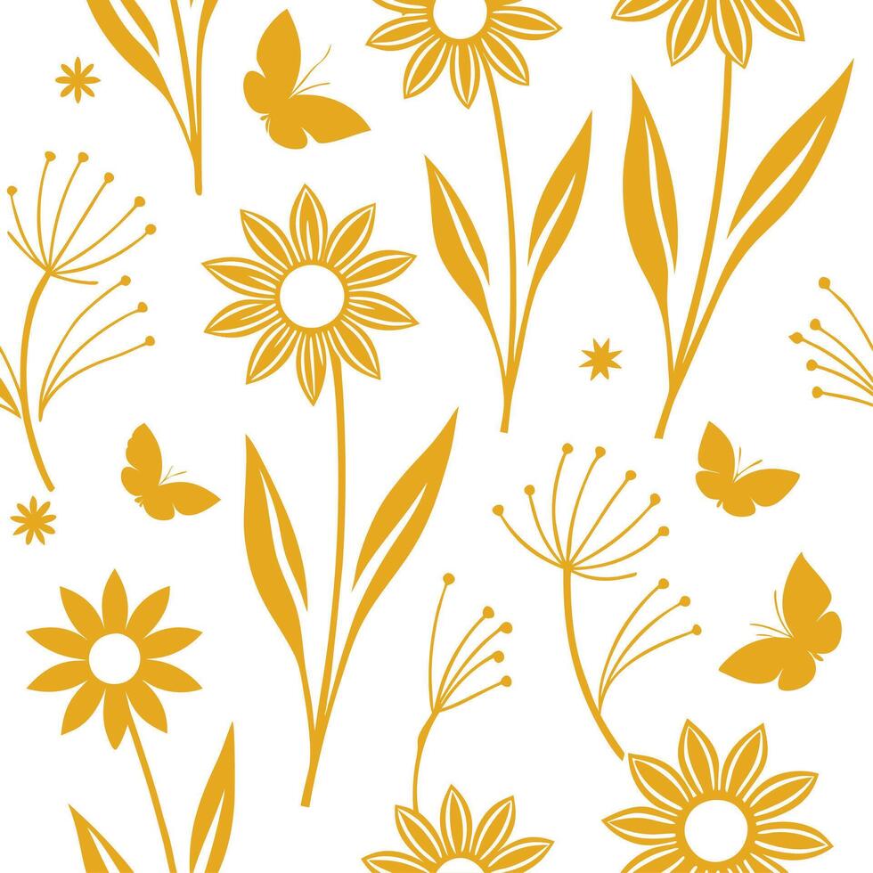 Golden glow of spring sunshine seamless tile pattern with soft highlights and radiant warmth concept as A golden glow of spring sunshine with soft highlights creates a radiant warm Dynamic vector