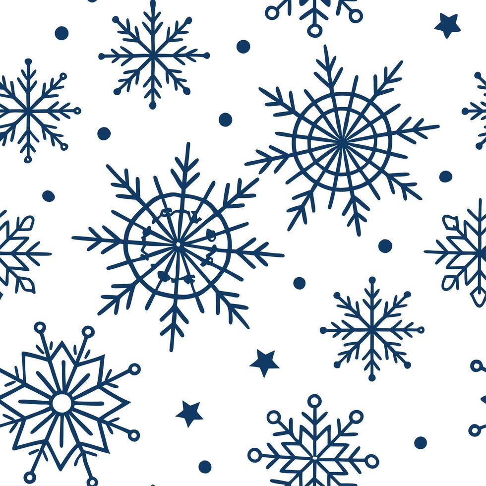 Frosty snowflake and ice crystal seamless tile pattern with shimmering winter accents concept as Shimmering ice crystals paired with frosty snowflakes create a seamless tile patter Dynamic vector