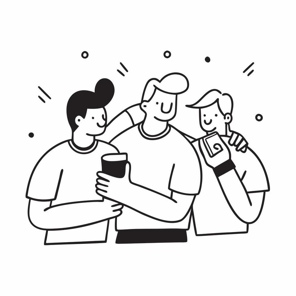 Friends enjoying coffee together concept as High resolution image of friends enjoying coffee together with a glossy backdrop capturing the social and communal aspect of coffee cult Dynamic vector