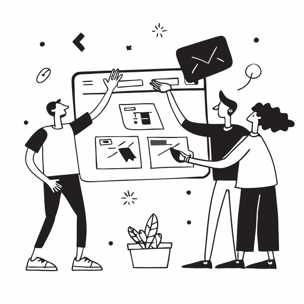 Friends finding summer sale deals online concept as High resolution image of friends finding summer sale deals online with a glossy backdrop highlighting the convenience and fun of Dynamic vector