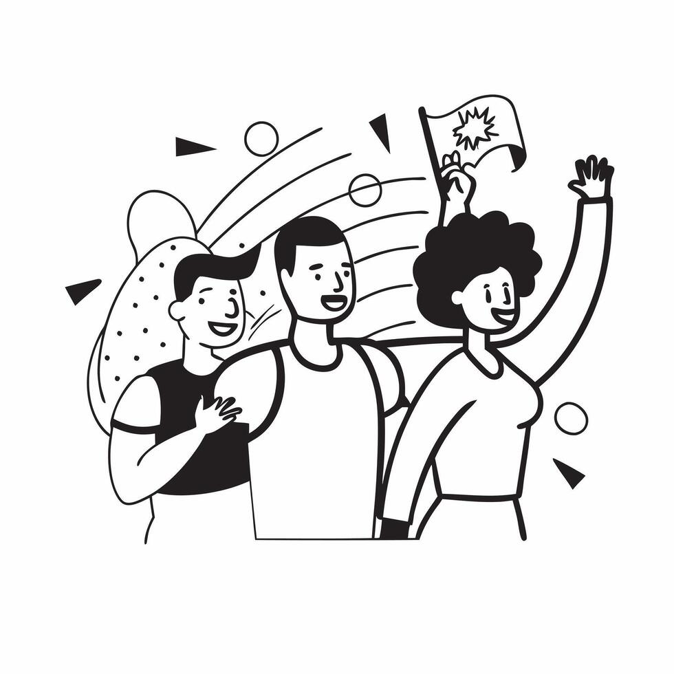 Friends enjoying Hispanic Heritage Month concept as High resolution image of friends enjoying Hispanic Heritage Month with a festive backdrop capturing joy and cultural celebration Dynamic Set 2 vector