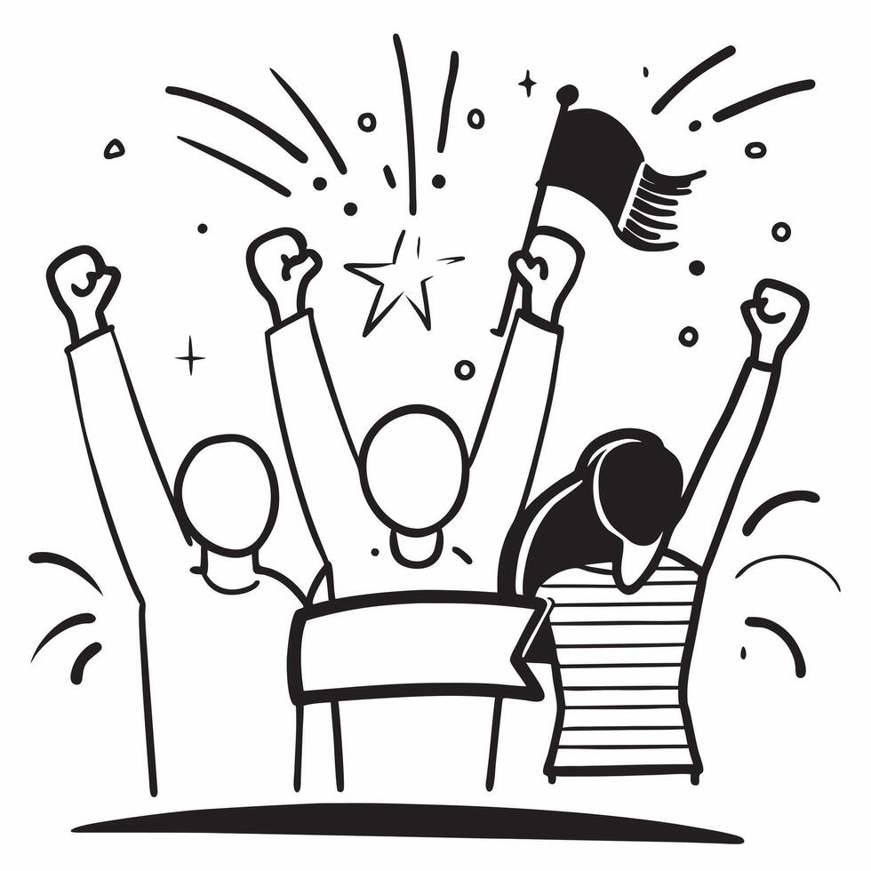 Friends and family at a patriotic concert concept as High resolution image of friends and family attending a patriotic concert on Independence Day with a glossy backdrop highlighti Dynamic vector