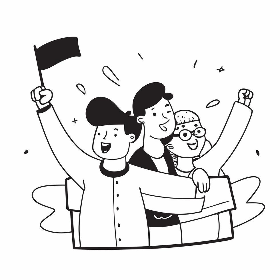 Friends at a Hispanic Heritage Month parade concept as High resolution image of friends at a Hispanic Heritage Month parade with a festive backdrop capturing the excitement and vib Dynamic Set 2 vector