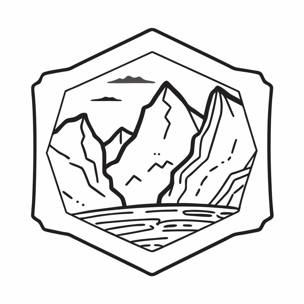 Framed rocky mountain vista concept as High resolution image of a framed rocky mountain vista with rugged terrain highlighting the raw and untamed beauty of rocky mountain landscap Dynamic Set 2 vector