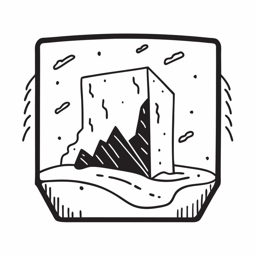 Framed mountain waterfall vista concept as High resolution image of a framed mountain waterfall vista with cascading waters highlighting the dynamic and powerful beauty of a mounta Dynamic Set 2 vector