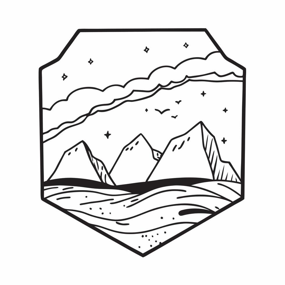 Framed mountain sky vista concept as High resolution image of a framed mountain sky vista with dramatic skies capturing the dynamic and awe inspiring beauty of mountain skies in P Dynamic vector