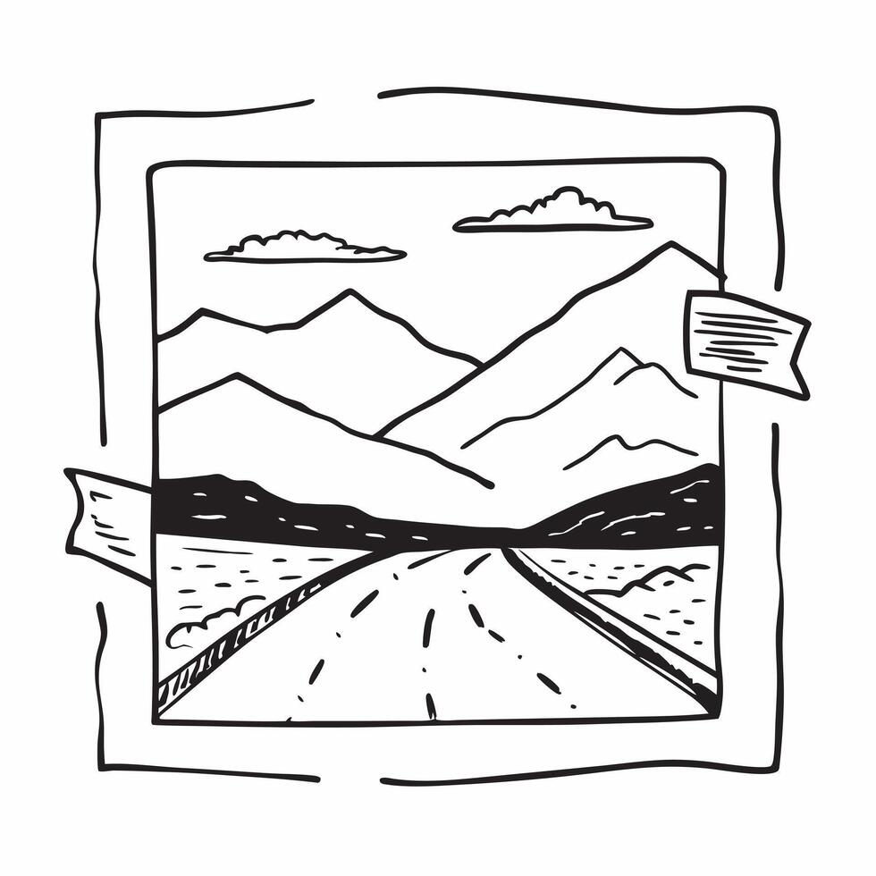 Framed mountain overlook vista concept as High resolution image of a framed mountain overlook vista with sweeping views showcasing the breathtaking and expansive beauty of mountain Dynamic Set 2 vector