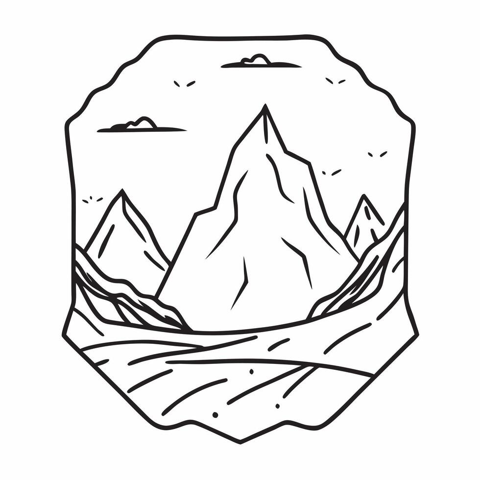 Framed alpine mountain vista concept as High resolution image of a framed alpine mountain vista with rugged peaks highlighting the dramatic and majestic beauty of alpine landscapes Dynamic vector
