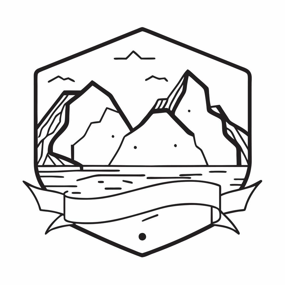 Framed alpine mountain vista concept as High resolution image of a framed alpine mountain vista with rugged peaks highlighting the dramatic and majestic beauty of alpine landscapes Dynamic Set 2 vector