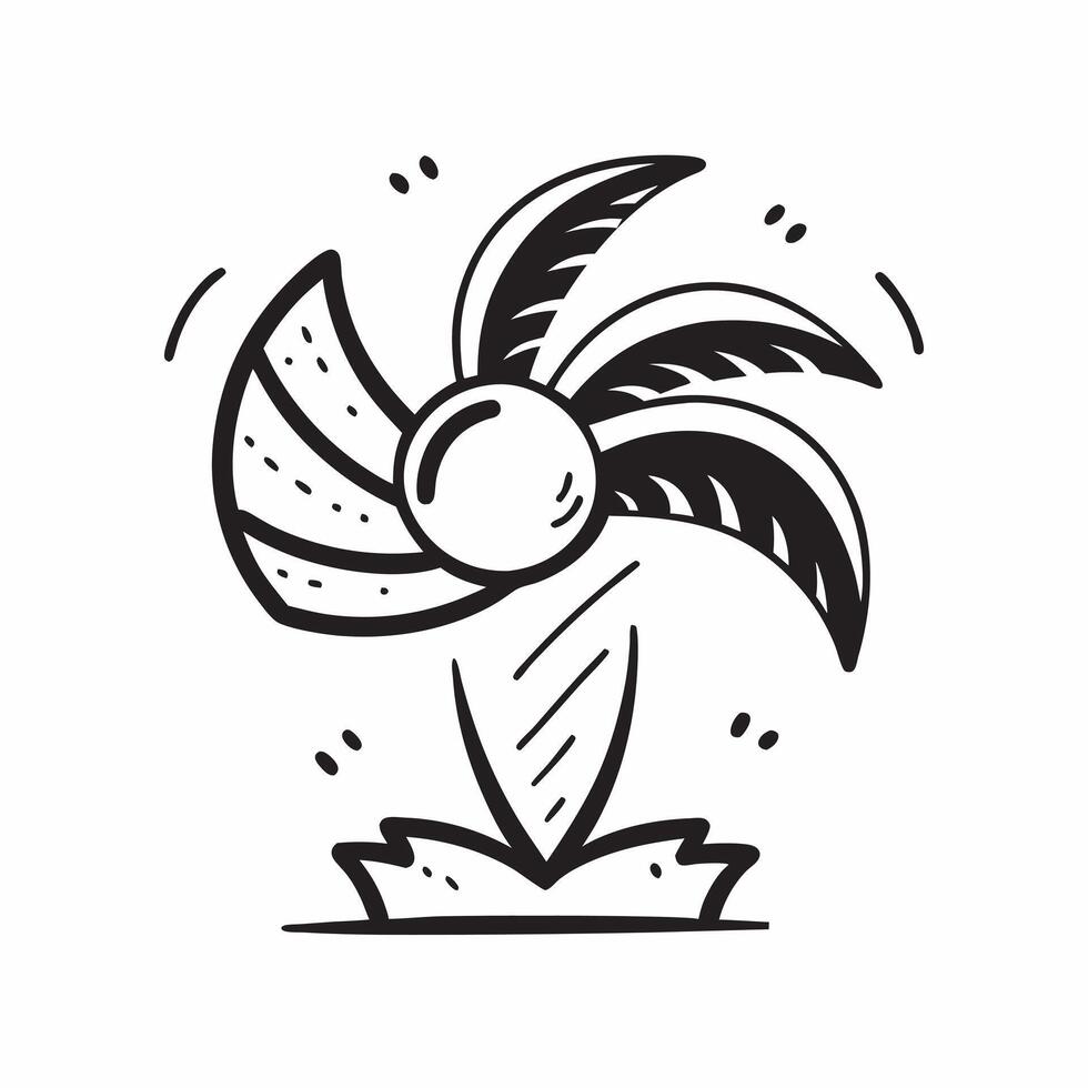 Flat design as Palm tree icon with copy space on a white background concept as A image of a palm tree icon with generous copy space on a white background ideal for tropical Dynamic vector