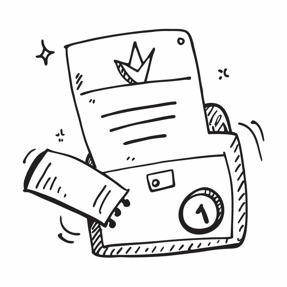 Flat design as Doodle line icon of a suitcase concept as A doodle line icon of a suitcase representing travel business trips and professional journeys ideal for business travel the Dynamic vector
