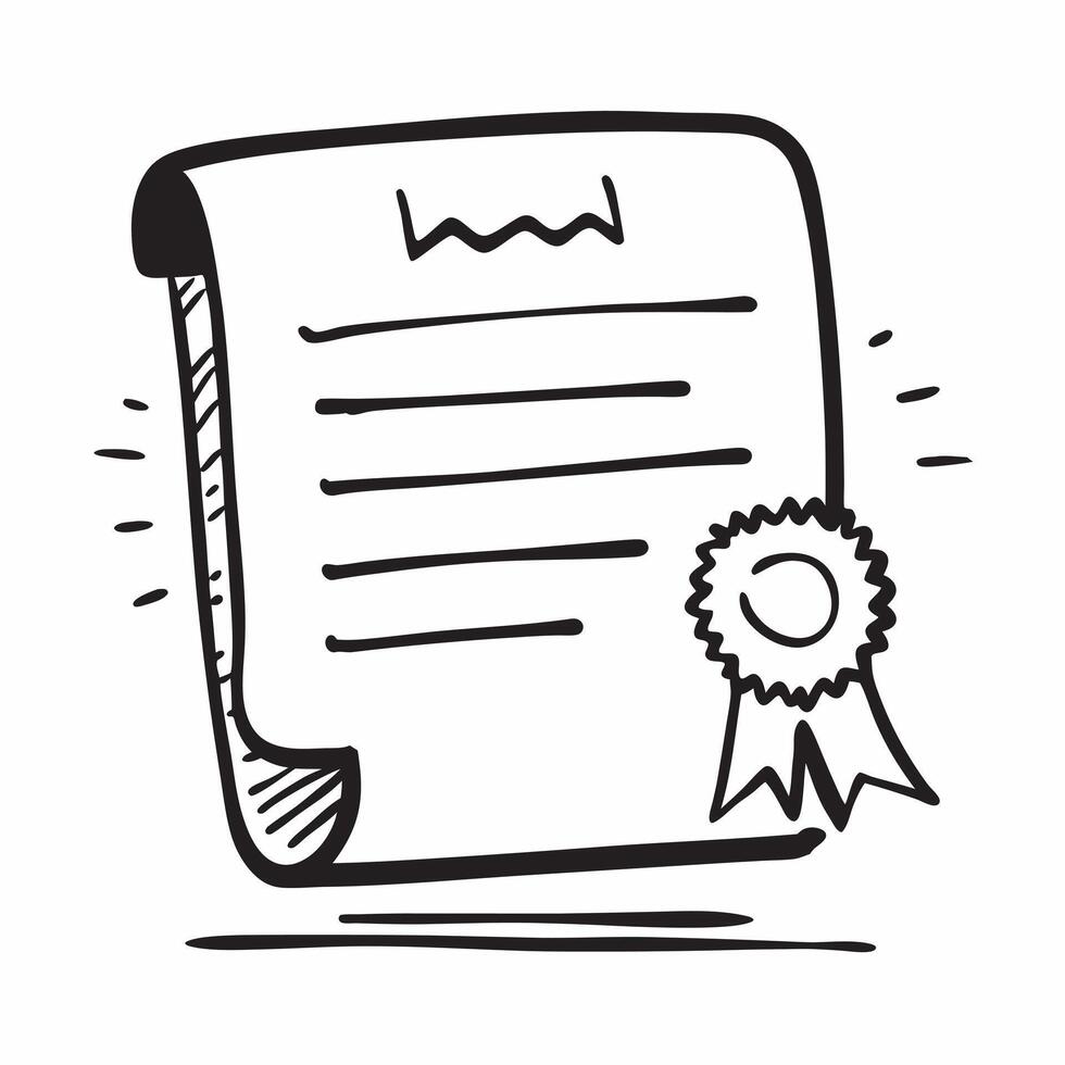 Flat design as Certificate icon with copy space on a white background concept as A image of a certificate icon with generous copy space on a white background ideal for recog Dynamic vector