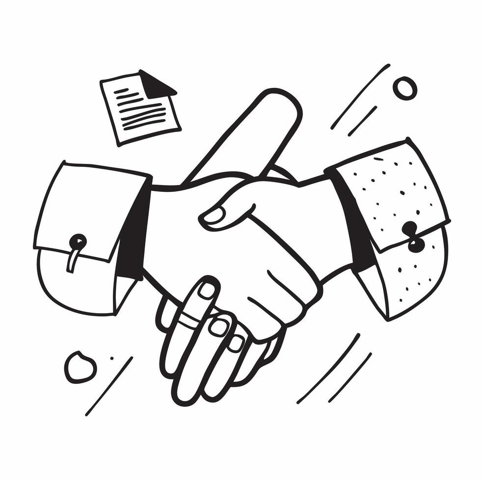 Flat design as Business partners shaking hands after a successful meeting concept as A illustration of business partners shaking hands after a successful meeting utilizing a Dynamic vector