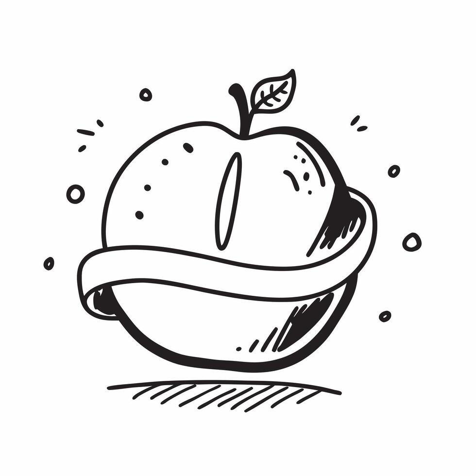 Flat design as Apple icon with copy space on a white background concept as A image of an apple icon with generous copy space on a white background ideal for promoting health Dynamic vector