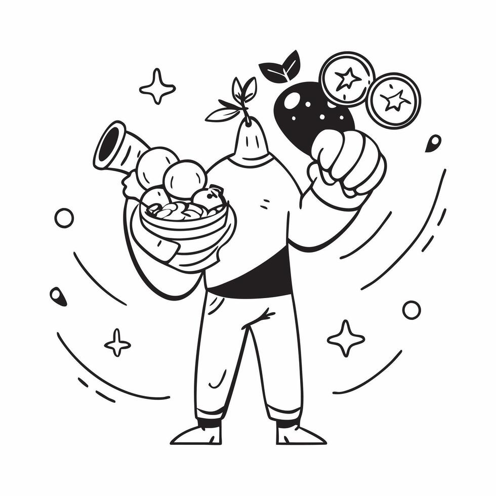 Fitness enthusiast with healthy snacks concept as High resolution image of a fitness enthusiast with healthy snacks with a glossy backdrop showcasing the energy boosting and muscle Dynamic vector